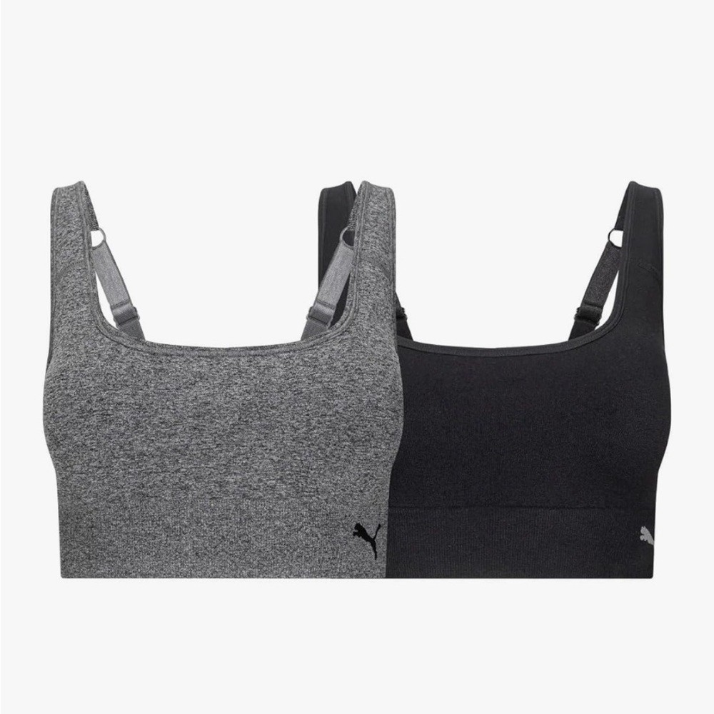open box‎ Puma sports bra gray black XL M L S